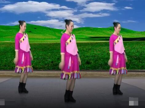 兰州莲花广场舞《安多布姆》藏族舞 背面演示及分解教学 编舞莲花