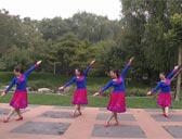 北京龙潭香儿广场舞《姐妹花》正背面演示