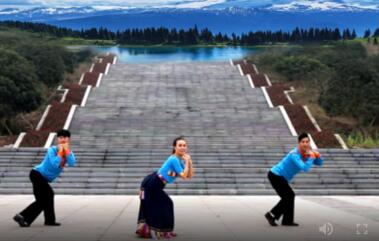 凤凰六哥广场舞《蓝色天梦》藏族舞 演示和分解动作教学 编舞六哥