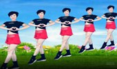 吴川飞燕广场舞《爱的故事上集DJ》经典老歌女声版32步 演示和分解动作教学