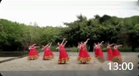 深圳山茶广场舞 三步《窗外》原创变队形大裙子舞蹈