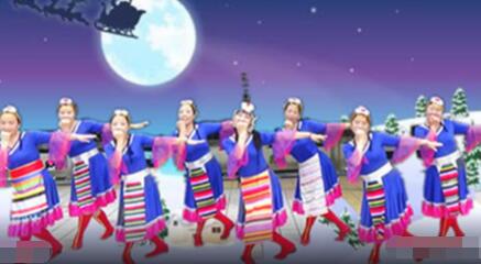 谢春燕广场舞《月光落地的声音》藏族舞 背面演示及分解教学 编舞谢春燕
