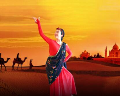 应子广场舞《骆驼歌》印度风情 背面演示及分解教学 编舞应子