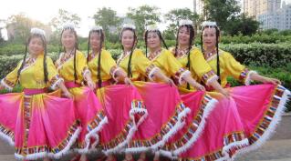 湖北玉米广场舞《我们好好爱》藏族舞 背面演示及分解教学 编舞玉米