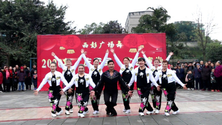 喜欢的藏族舞《慈祥的母亲》团体舞步整齐统一