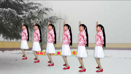 阿宝王二妮一曲《张灯结彩》广场舞迎新年红火日子年年岁岁舞蹈含分解教学