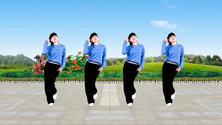 益馨广场舞一首《路灯下的小姑娘》经典热曲动感32步背面示范